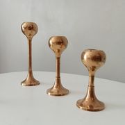 Set of 3 vintage scandinavian candle holders 50s/60s