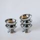 Set of 5 stainless steel bowls 1970 10 x 5 cm