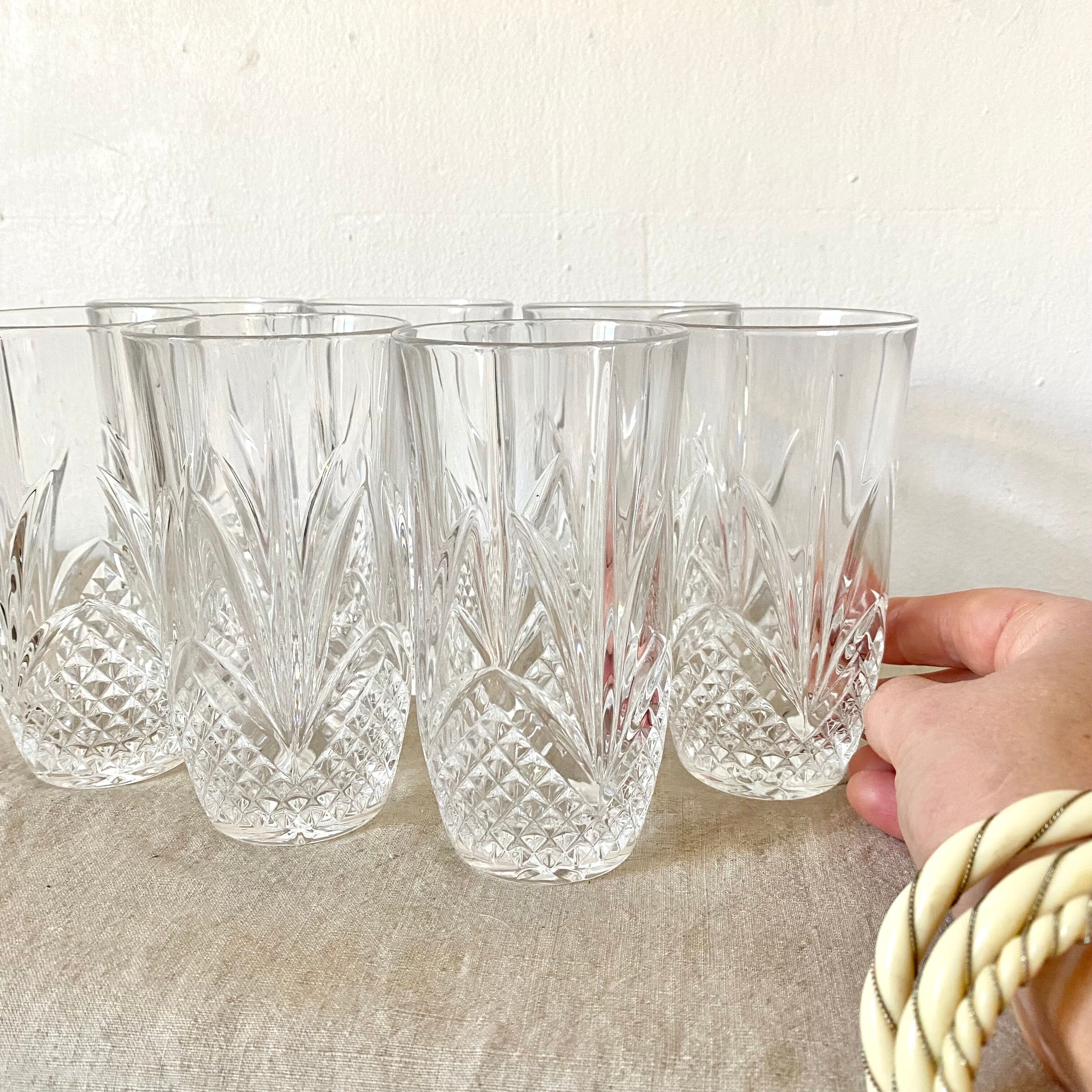 Crystal whisky glasses 80s
