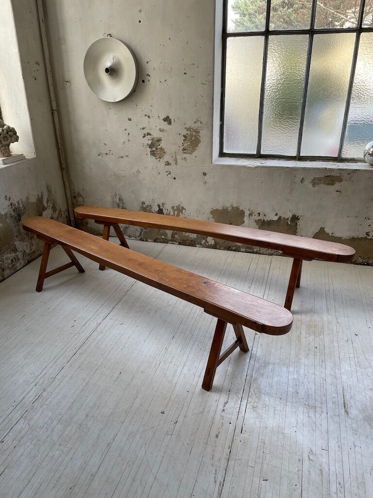 Pair of bench early 1900 oak