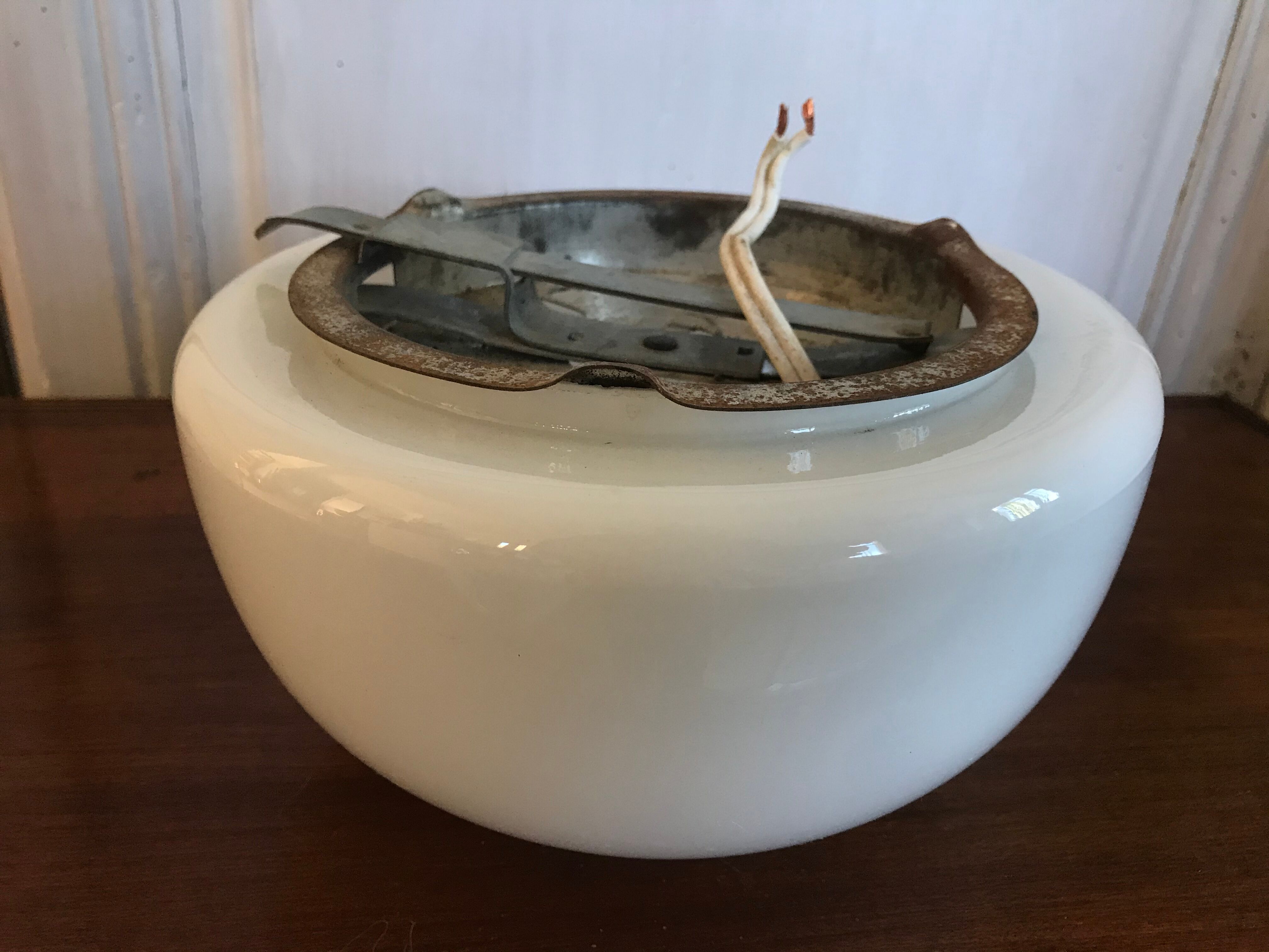 20cm vintage opaline ceiling