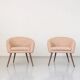 Pink Vintage Shell Armchairs From Lfm, Poland, 1970s, Set Of 2