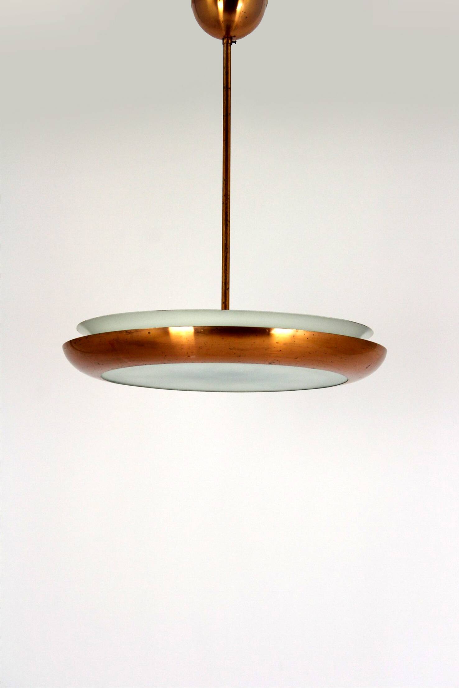 Bauhaus UFO Pendant Lamp by Josef Hurka for Napako, 1930s
