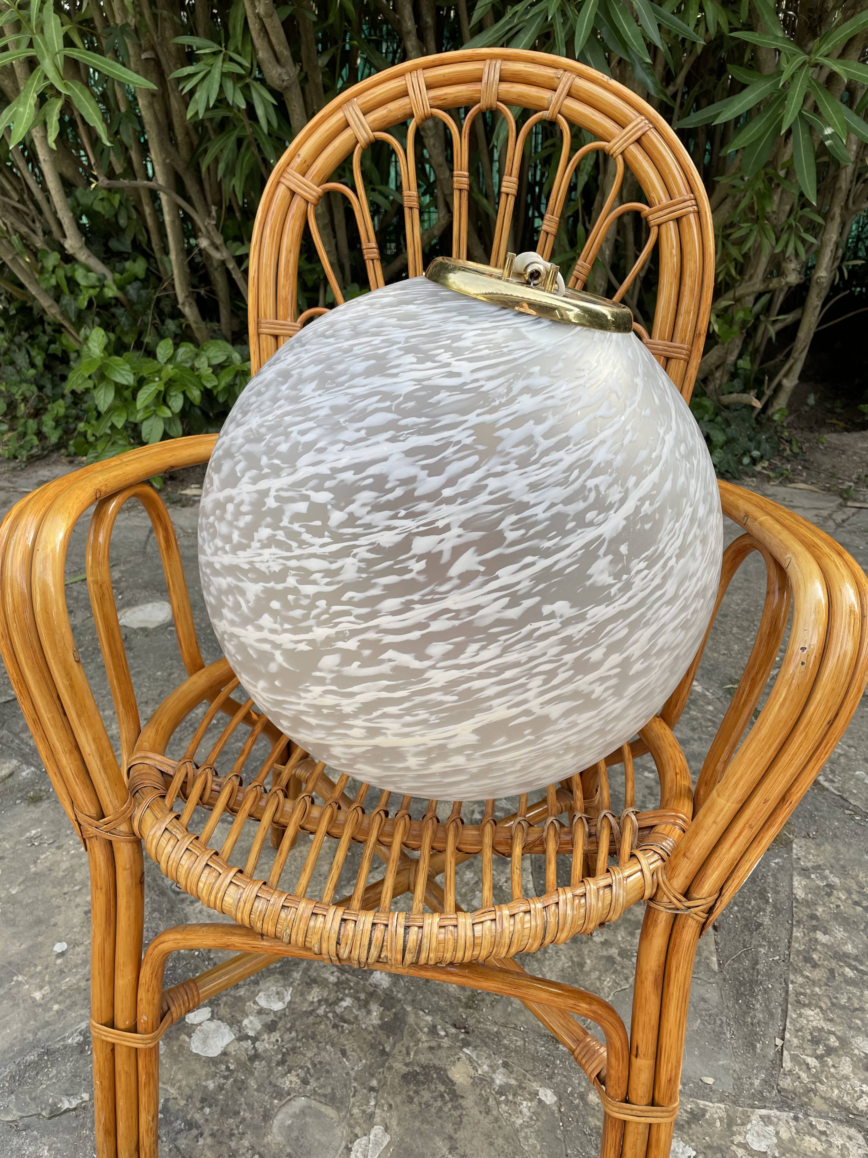 Vintage Murano pendant lamp, swirled glass