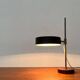 Mid-century minimalist table lamp with a teak veneer base, 1960s.