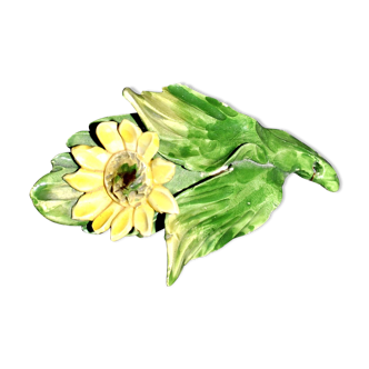 Sunflower flower decor in vintage Italian ceramic - Slush knife holder table centerpiece