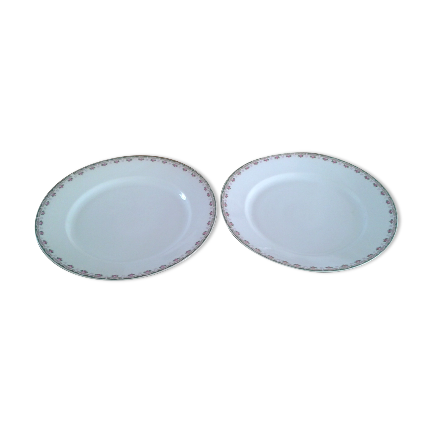 2 round dishes slightly hollow .porcelain Limoges