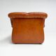 Cognac colored leather Pellerossi lounge chair, 1960s