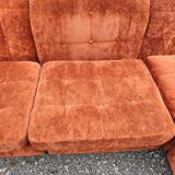 Modular velvet sofa bench 5 blocks