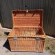 Antique wicker travel trunk