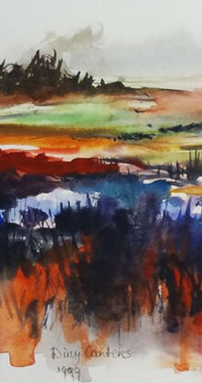 Dutch landscape watercolour by betuwe
