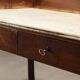 Ancient Empire desk in walnut with marble top, Italy, 19th century.