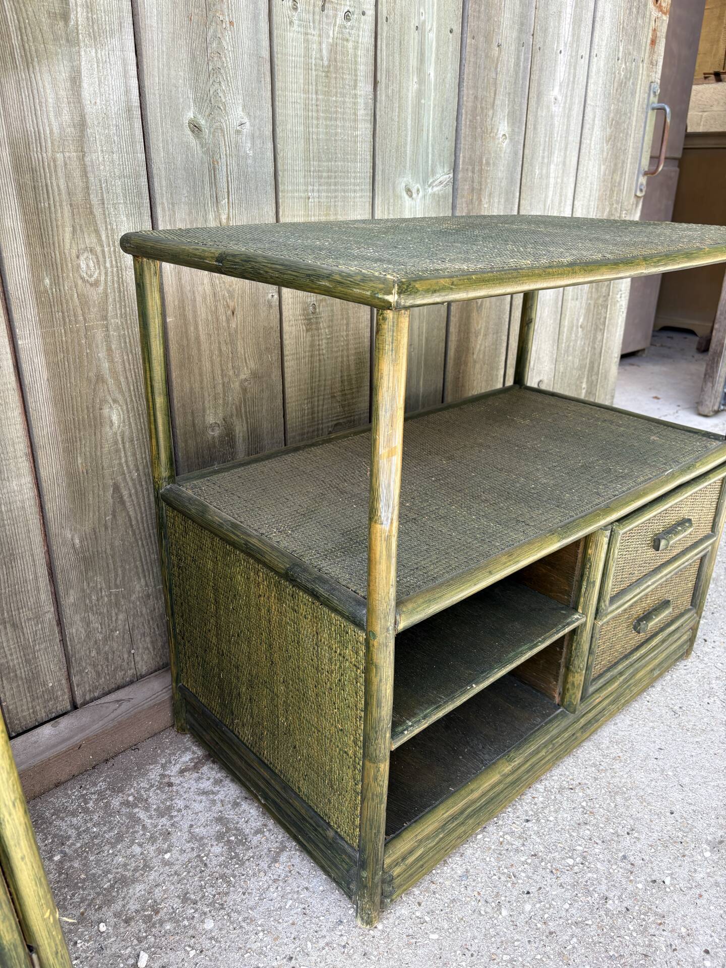 Vintage furniture set - bamboo and rattan