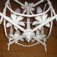 4 light metal chandelier, 1970s