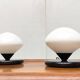 Vintage Swiss marble and glass table lamps by Optelma, set of 2.