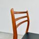 Ensemble de 4 chaises modèle 78 en teck et cuir par Niels O. Møller