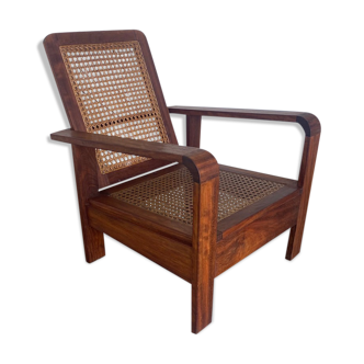 RARE MAHOGANY ARMCHAIR AND CANNAGE - FRANCE 40S