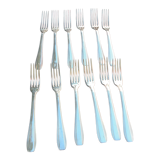 12 Art Deco silver metal forks
