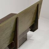 Sculptural Post-Modern Steel Sofa, France 1980s