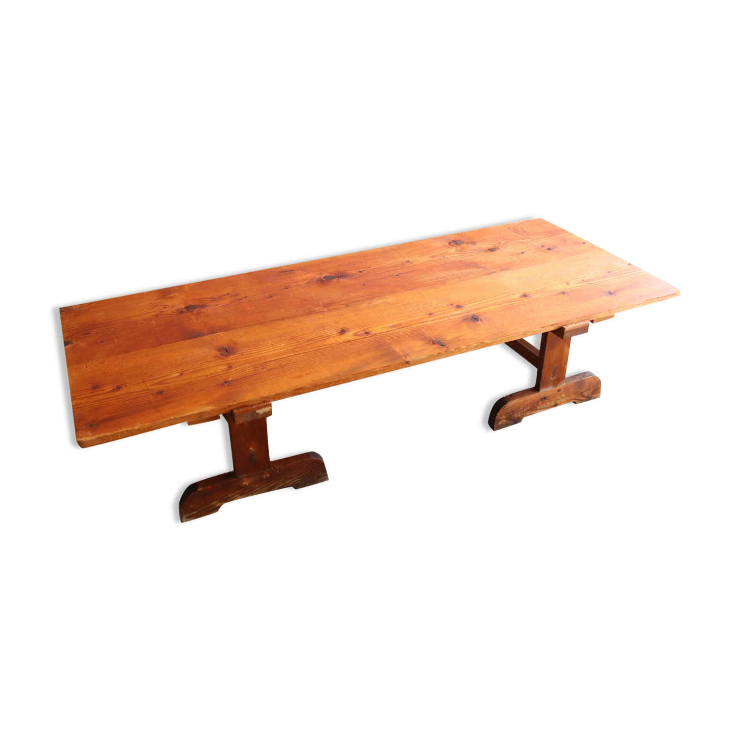 Coffee table on convent trestles