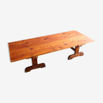 Coffee table on convent trestles
