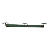 Vintage 1950s Green Metal Wall Coat Rack x3 #E