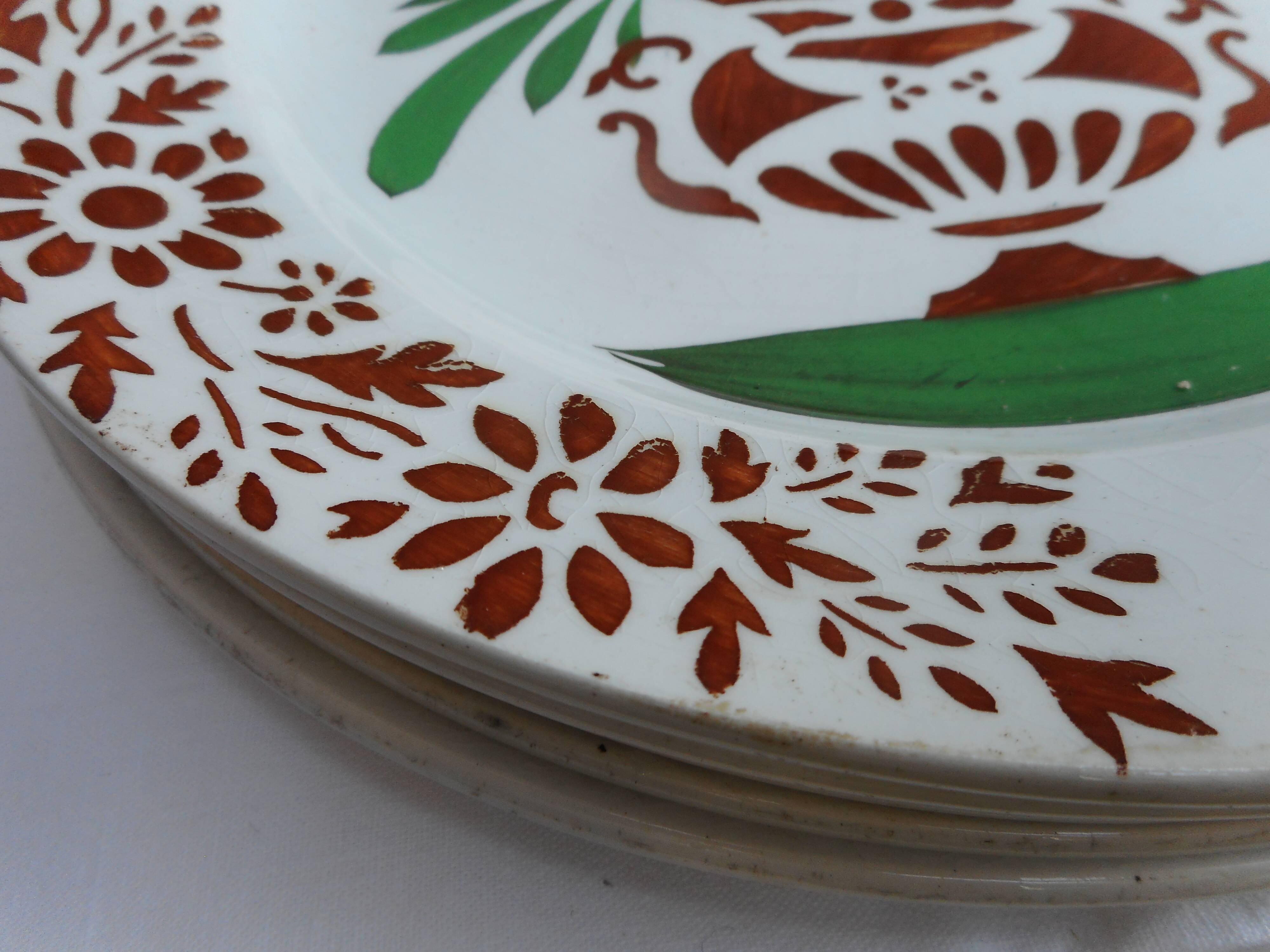 Lot de 5 assiettes faïence de Sarreguemines