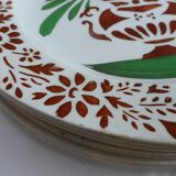 Lot of 5 plates of sarreguemines earthenware