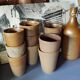 Ensemble de tasses ou verres en grès Digoin