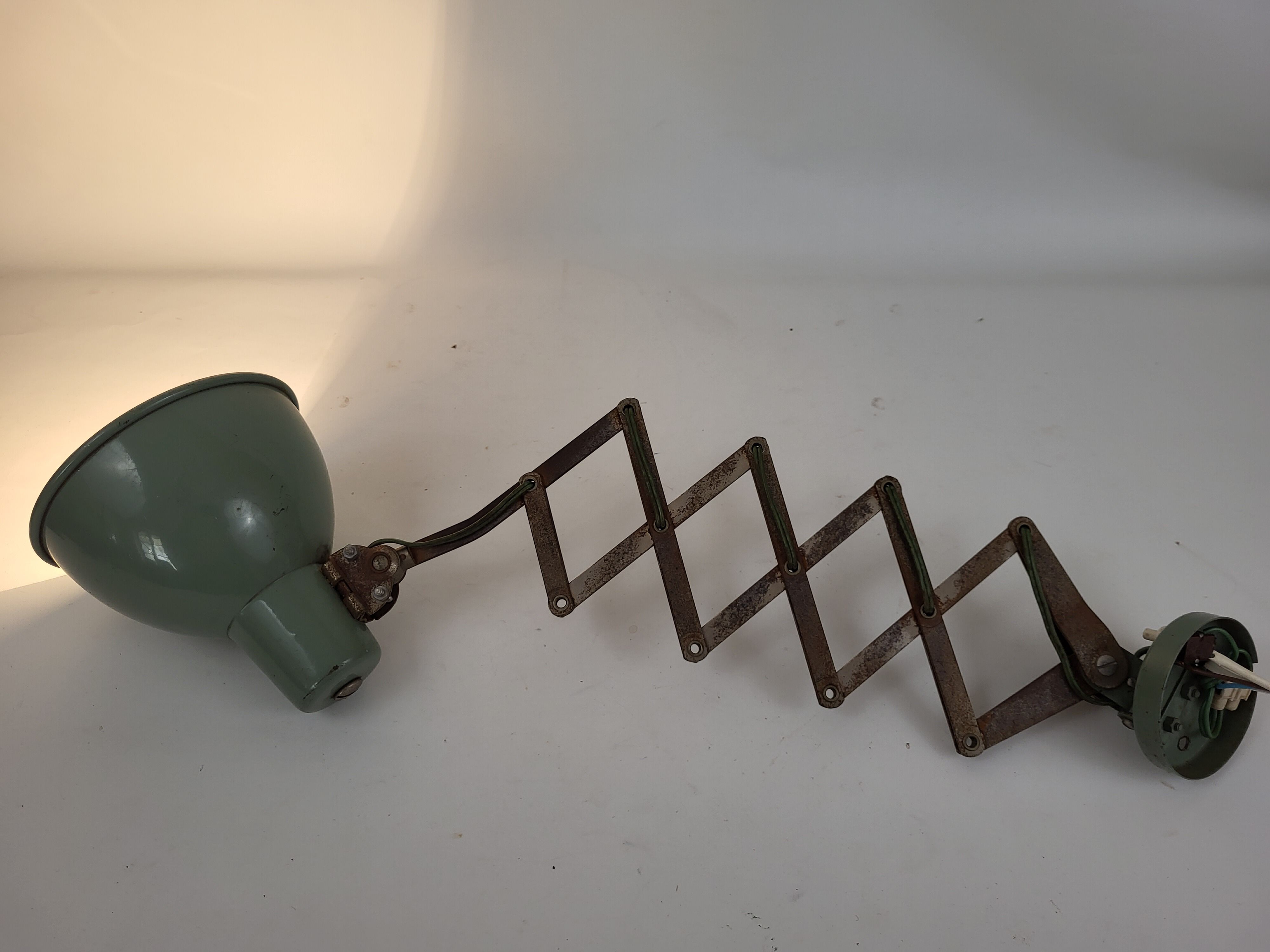 Accordion wall lamp sheet metal 50s
