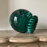 Vase ball enamelled green Gustave Asch for Primavera model ball called Sainte Radegonde