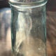 Transparent glass vase