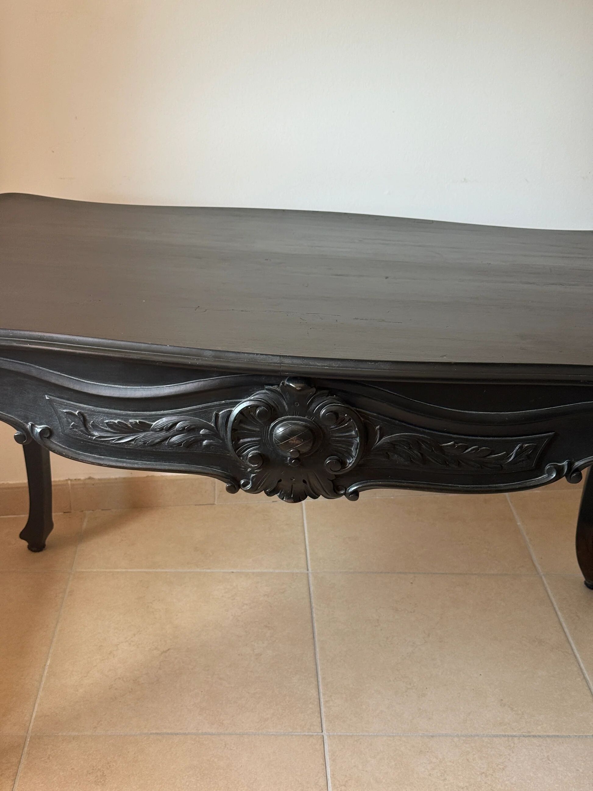 Table à manger  / bureau baroque en hêtre noir