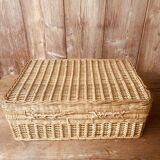 Vintage rattan suitcase