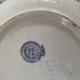 Boulenger blue ironstone salad bowl with Floréal pattern