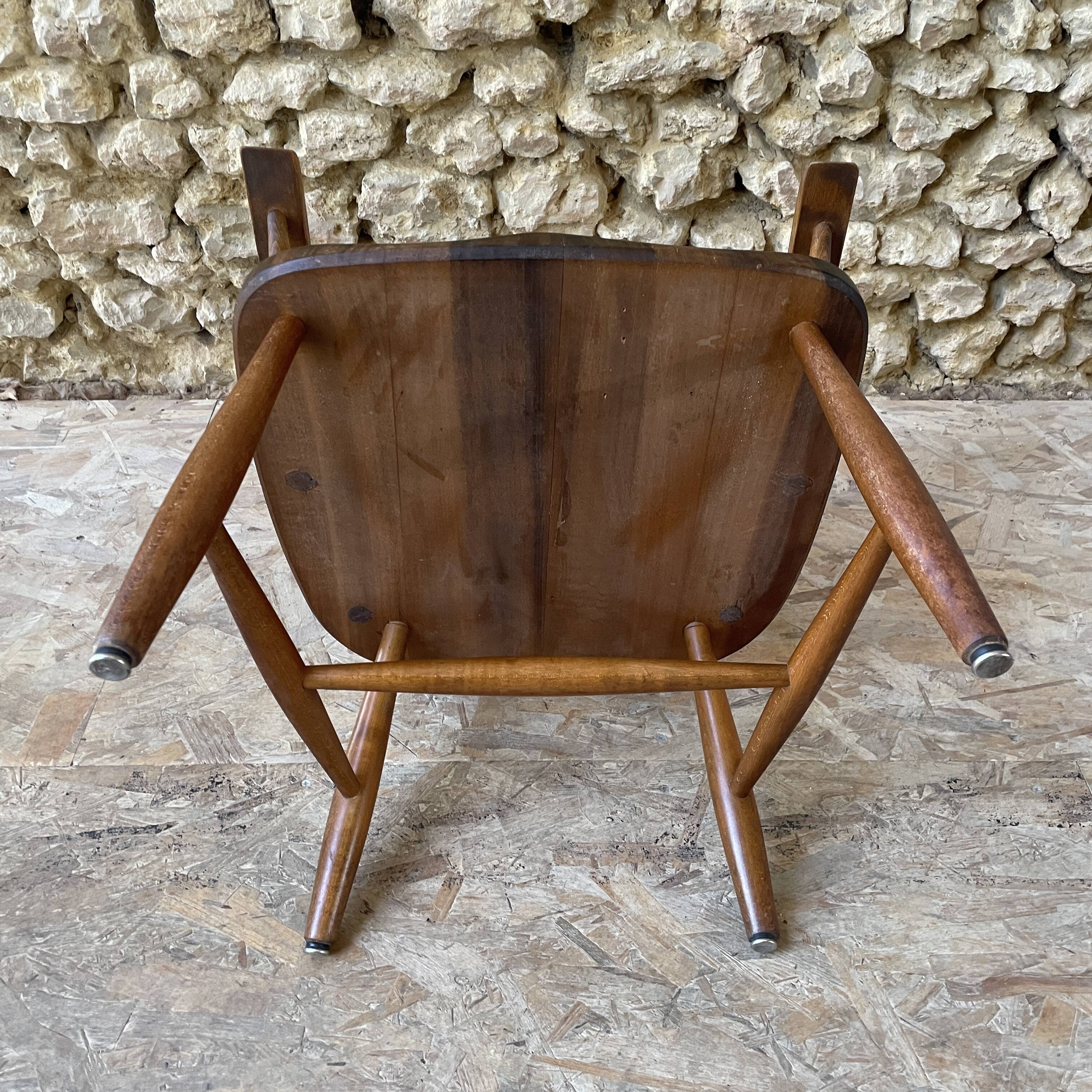 Dutch wooden armchair, 1960