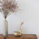 Vintage Brass Swan