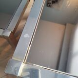 Nesting tables in gold/chrome metal and amber mirror