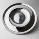 Vintage stainless steel bowl from the 1980s, polished metal with a finely textured surface, timeless elegant design, retro table decoration, noble gift idea.