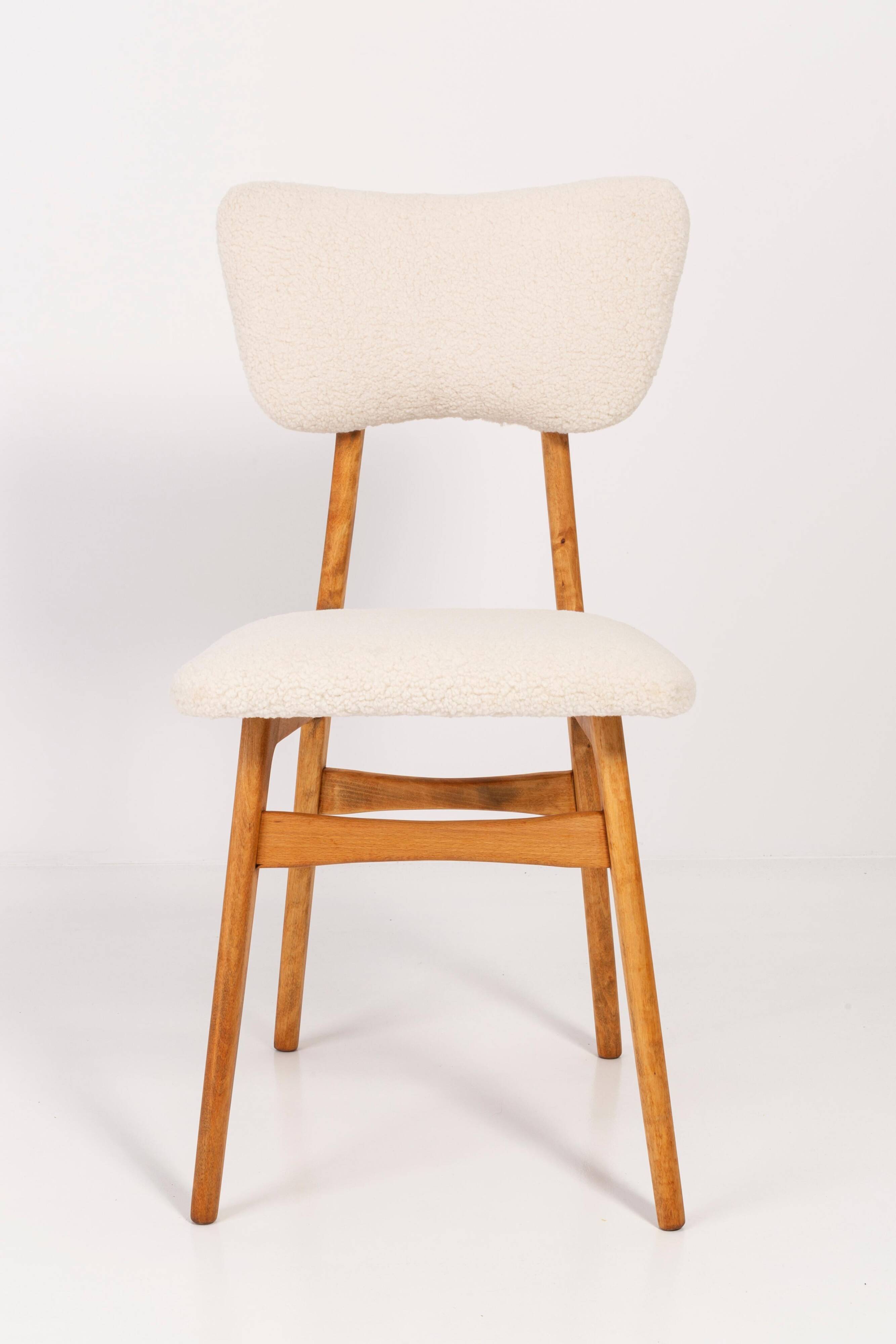 Chaise Bouclé Crème Clair du 20ème Siècle, 1960s