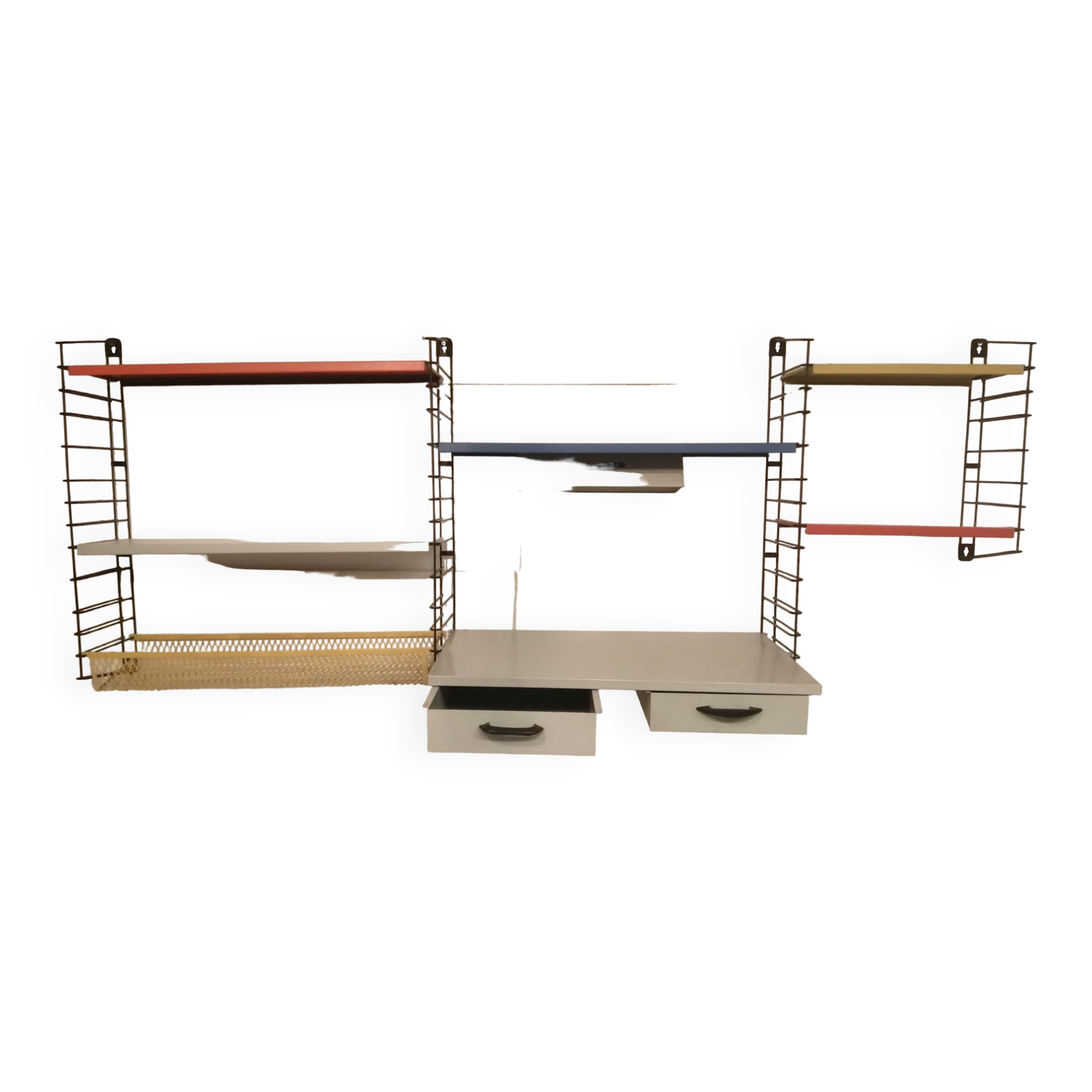 Triple shelf with Tomado desk (metal)