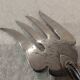 Silver plated fish serving fork, Ercuis goldsmith, laurels