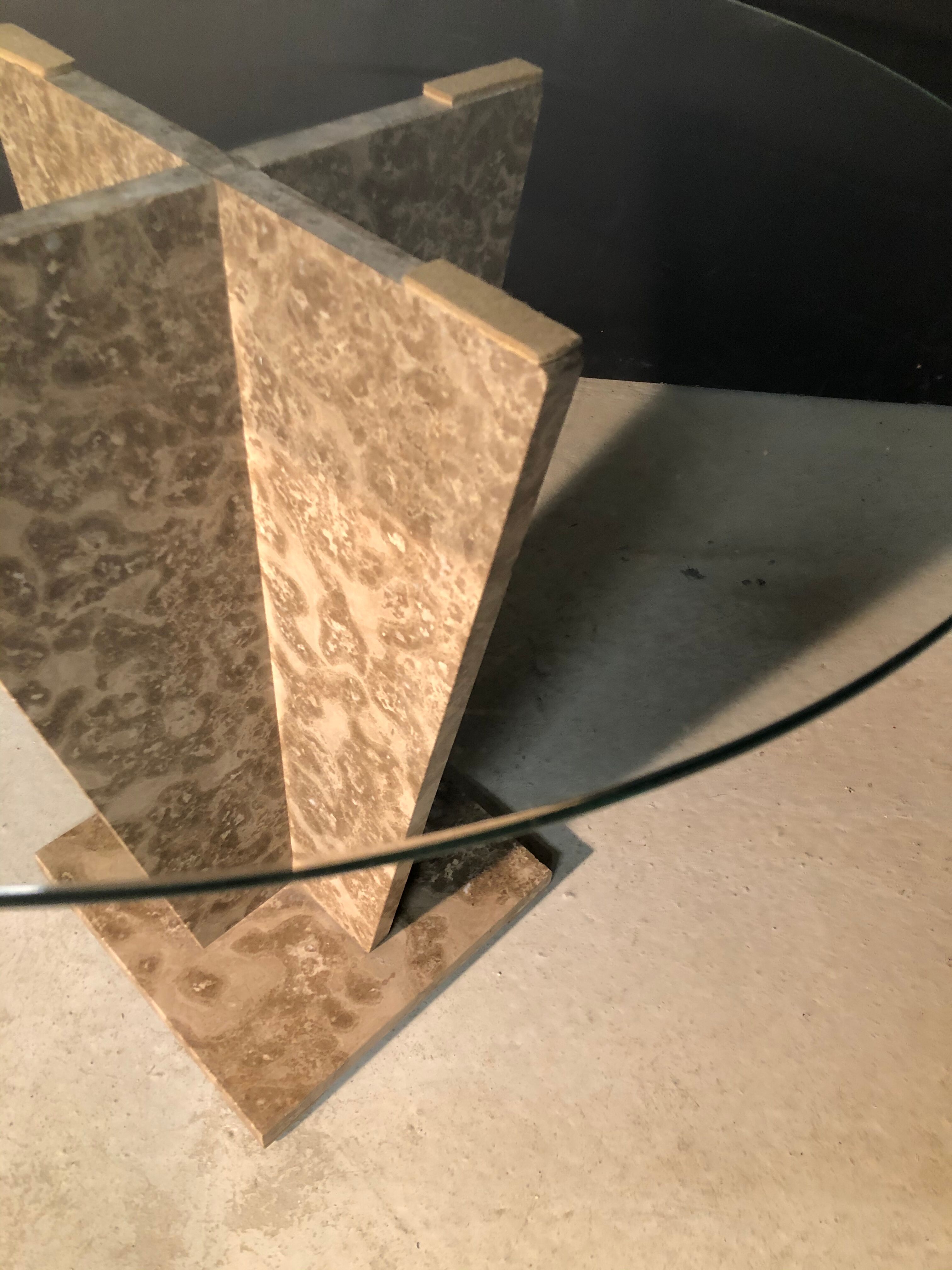 Side table / piece of sofa in marble 80s