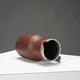 Pitcher in chamotte earthenware, Accolay circa 1960