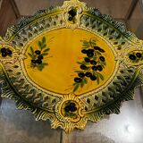 Ceramic plate Vallauris - Pierced decoration Olives - 1950s
