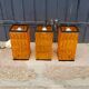 Set of 3 suspensions from the 70s in orange plastic diamond tips