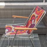 70's vintage fabric folding armchair