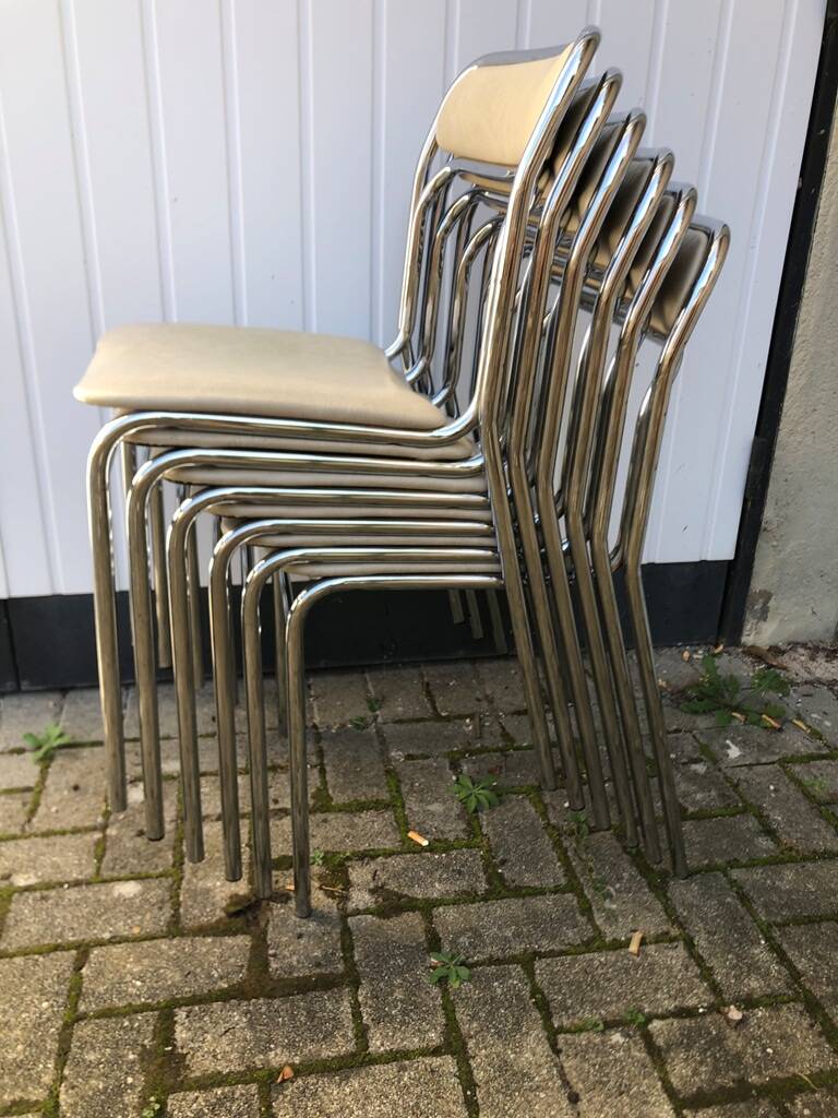 6 vintage Souvignet chairs