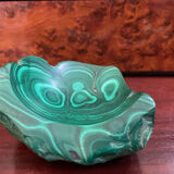 Ashtray block of malachite 310 gr