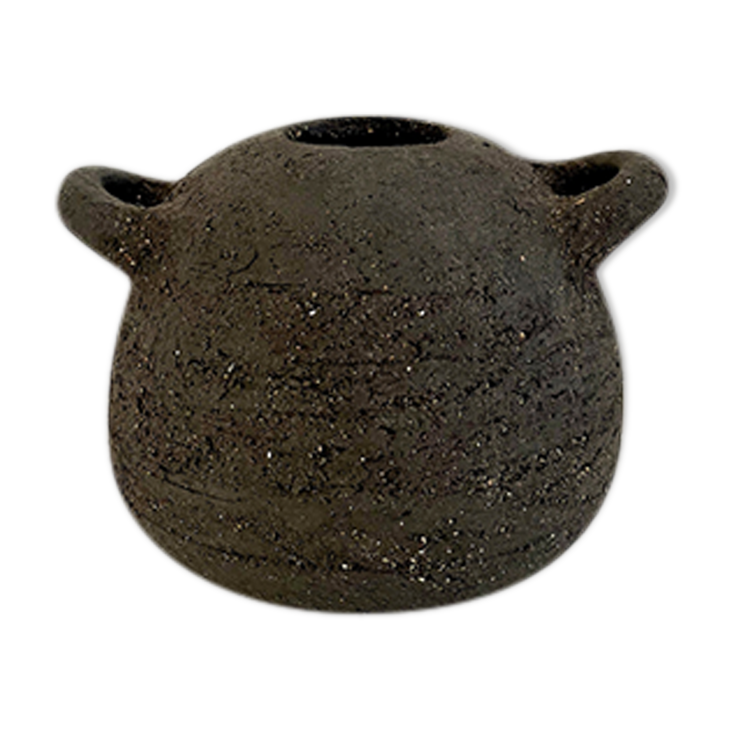 Black stoneware “bouboulita” vase